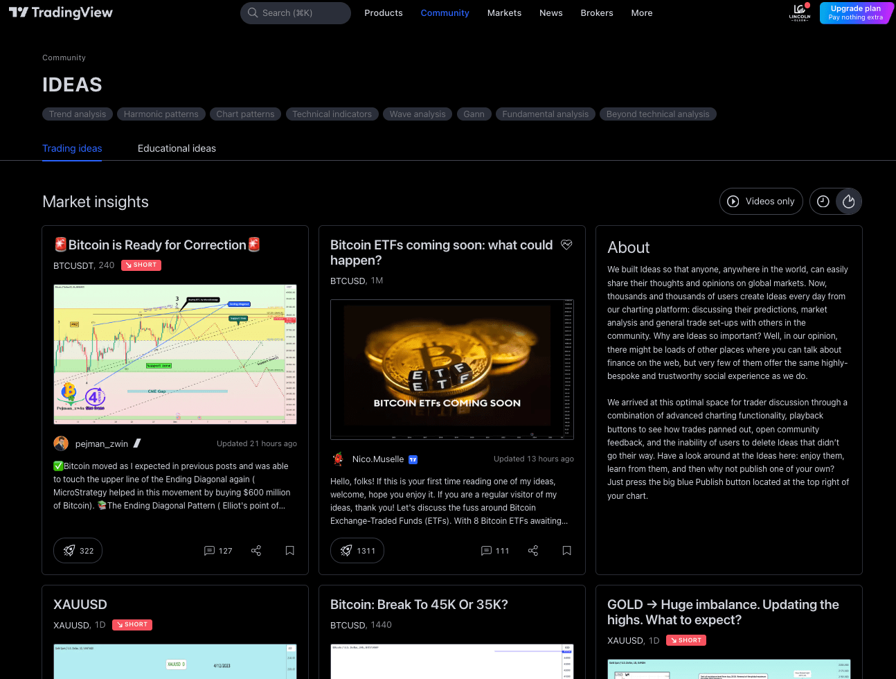 Trading View Community Screenshot