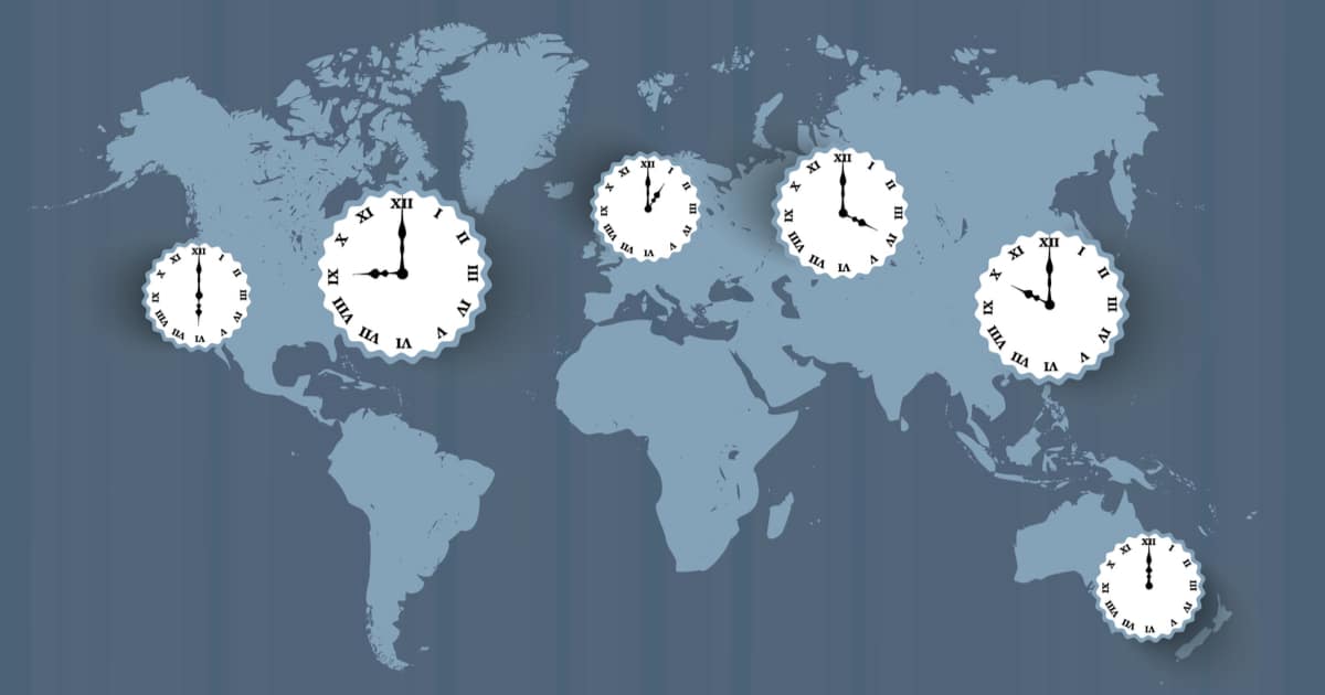 Global Stock Market Hours Concept