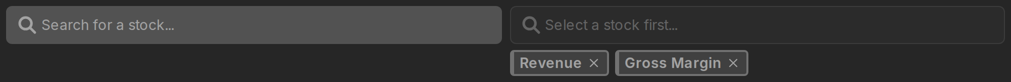 Dimmed indicator pills waiting to re-apply after the ticker was removed